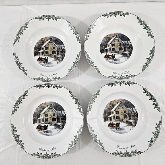 Currier & Ives 2000 Thomas Museum Of The City of New York Soup Bowls - Set of 4 - Picture 13 of 16